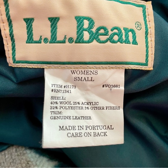L.L. Bean Vintage Blue and Gray Wool Pullover Oversized Jacket Perfect Condition - Picture 7 of 9